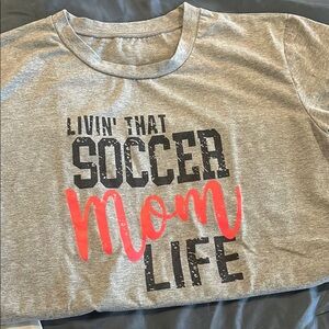 Gray Soccer Mom Life T-shirt